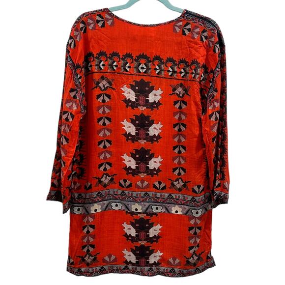 Isabel Marant Sofia Printed Tunic in Red Modal - Picture 3 of 8